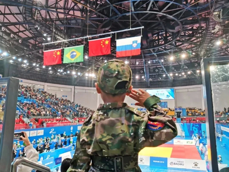 Judo event scene supplied with the Military World Games lighting case