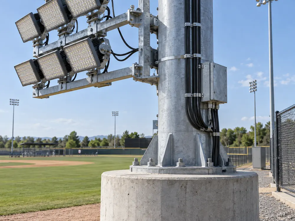 High-mast structure and mounting High-mast structure and mounting