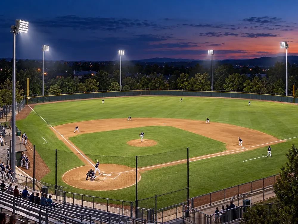 Baseball Field Multi-Pole Lighting Layout