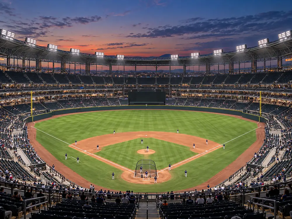 Baseball Perimeter Lighting Arrangement