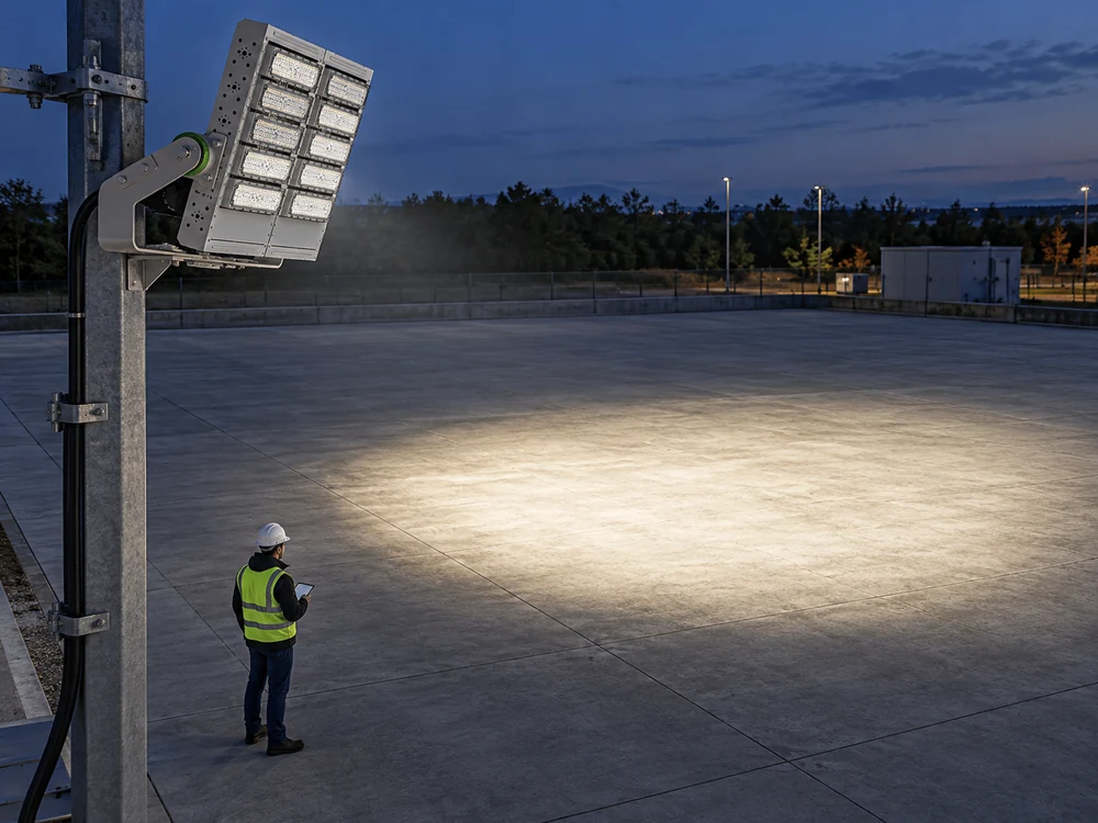 Floodlight Beam Angle and Coverage Check