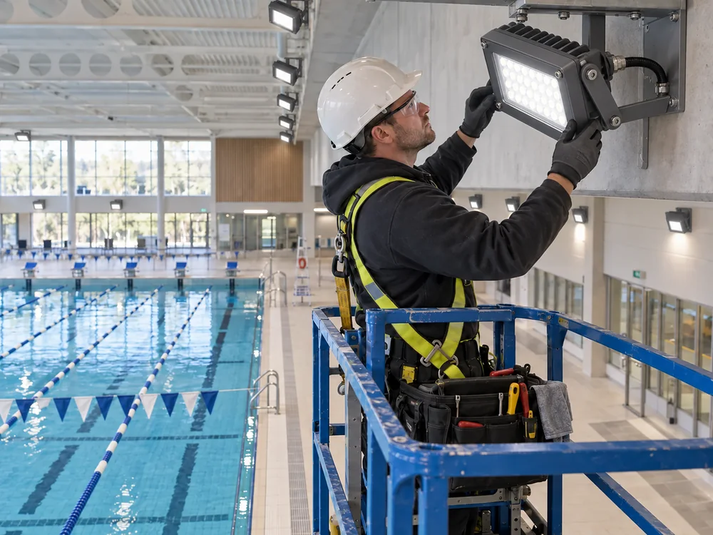 Pool light maintenance inspection