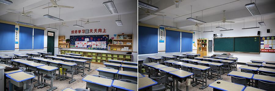 超频三精选案例｜杭州市萧山区中小学校教室光环境改造